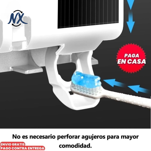 Portacepillos Esterilizador UV con Dispensador de Crema Dental | SteriClean Pro®